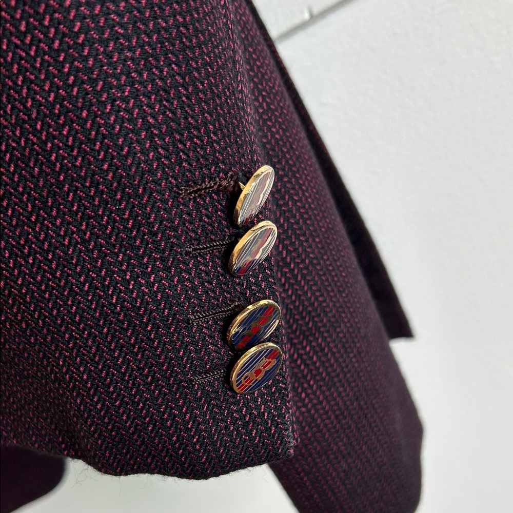 Brioni Men’s Rich Burgundy Sport Coat 75% Wool 25% Silk Made in Italy 🇮🇹 - Picture 9 of 12